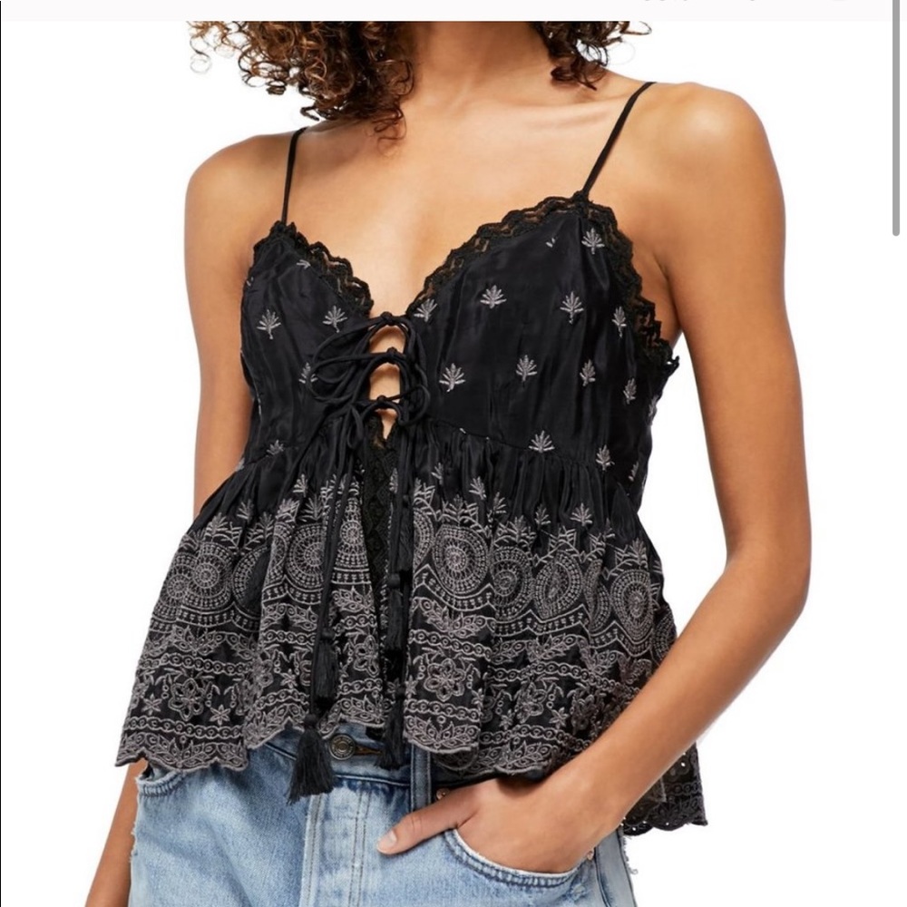 Free People Jenna Embroidered Camisole